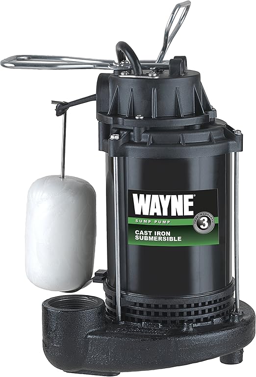 Wayne Cdu790 1 3 Hp Submersible Cast Iron And Steel Sump Pump With Integrated Vertical Float Switch Sump Pumps Amazon Canada