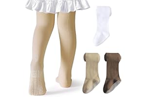 Coziwill Socks Baby Tights Non Slip Toddler Stockings Tights with Grippers Seamless Soft Cotton Knit Leggings Newborn