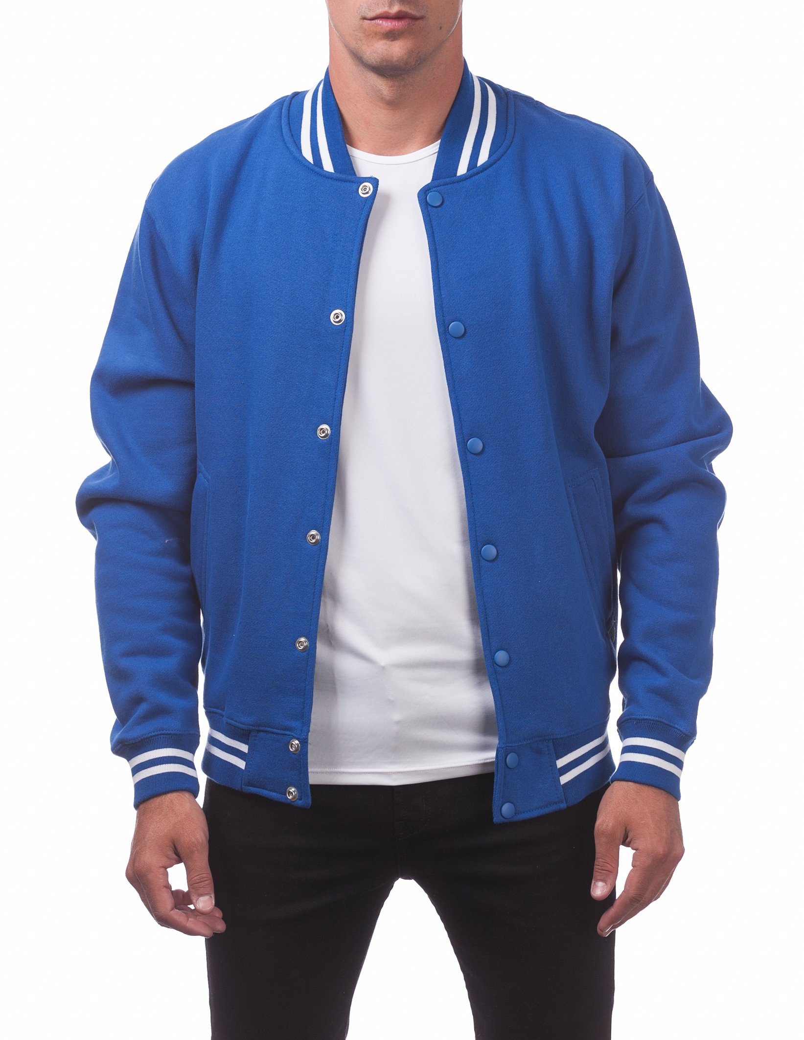 Pro ClubMen's Varsity Fleece Baseball Jacket