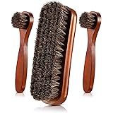 Jovitec 3 Pieces Horsehair Shoes Polish Brushes Care Clean Daubers Applicators (Set C)