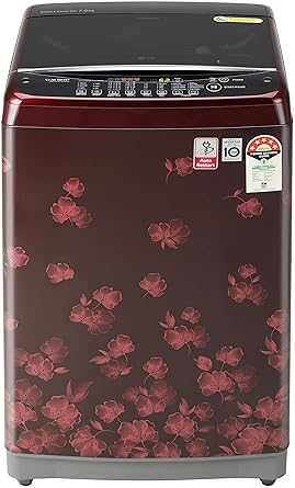LG 7.0 Kg Inverter Fully-Automatic Top Loading Washing Machine (T70SJDR1Z, Red Floral)