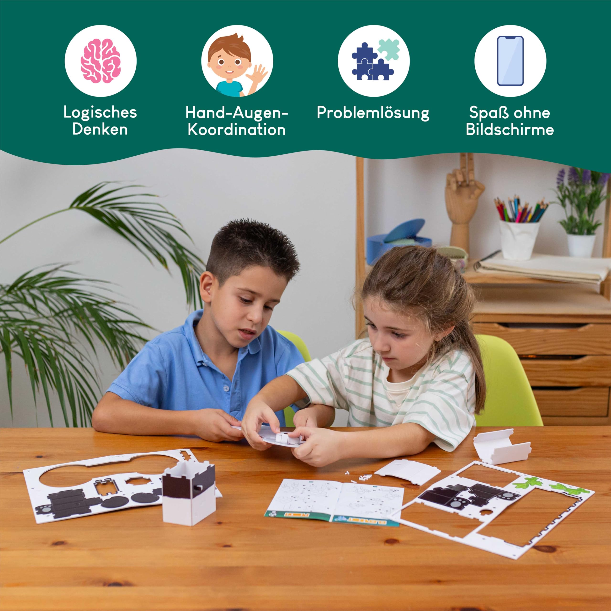 BONNYCO 3D Puzzle Kinder Spielzeug Paket 8. Puzzle 3D Tieren, Lernspielzeug Geschenke für Kinder. Puzzel Spielzeug Jungen Mädchen, Bastelset Geschenke für Jungs 6 7 8 9 10, Geburtstag, Weihnachten 6