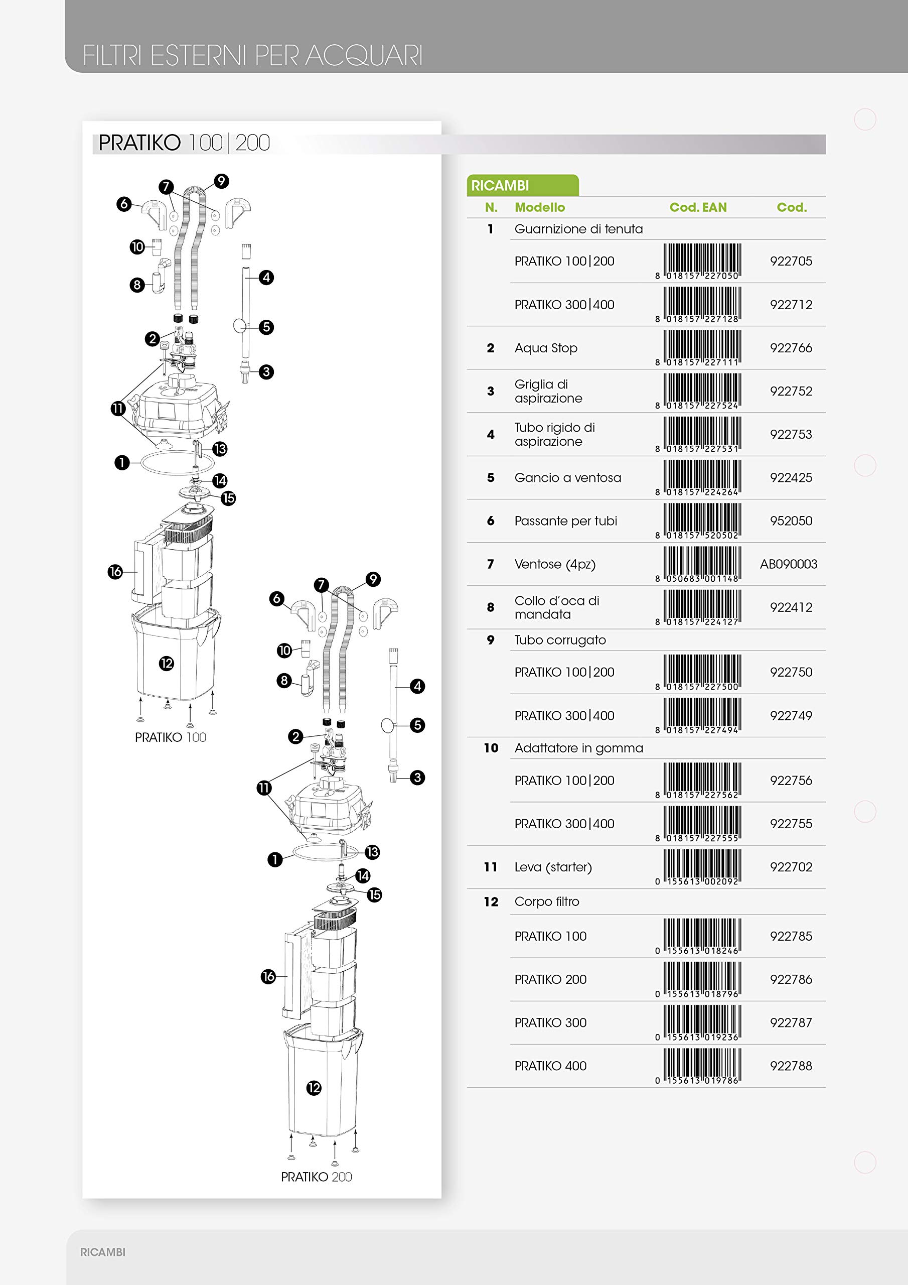 Askoll 952051 Elastic rings (4 pieces) for corrugated pipes - code 952050