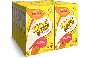 Wyler's Light Singles To Go Powder Packets, Water Drink Mix, Watertok Banana, 96 Servings, 8 Count x Pack of 12