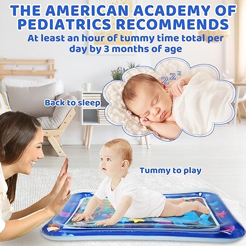 Inflatable Tummy Time Mat Baby Water Mat, Baby Toys for to 24