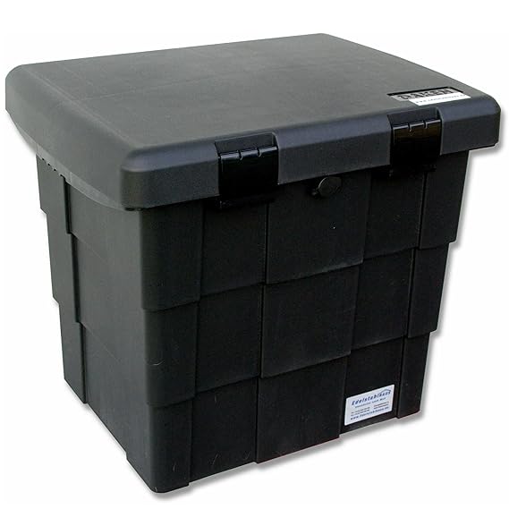 Streugutbehälter 108 ltr mit Schloss, Streugutbox, Streusalzbox, Sandbox, Lagerbehälter, Pick-up Box, Anhängerbox, Deichselbo