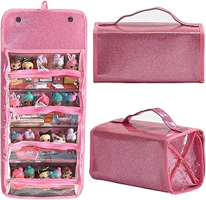 Leeche Storages & Display Case for Dolls Compatible with All LOL Surprise Dolls,Easy Carrying Storage Organizer Clear View Case