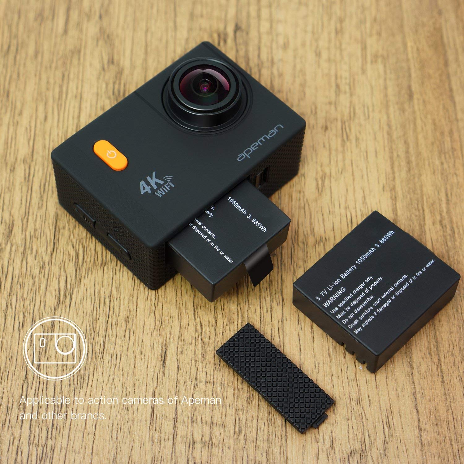 CellePhone Akku Für Apeman Action-Kameras – 900 MAh, Li-Ion, Kompatibel Mit A60, A66, A70, A77, A80