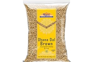 Rani Dhana Dal (Roasted Coriander Seeds) Brown 7oz (200g) ~ All Natural | Vegan | No Colors | Gluten Friendly | Non-GMO | Ind