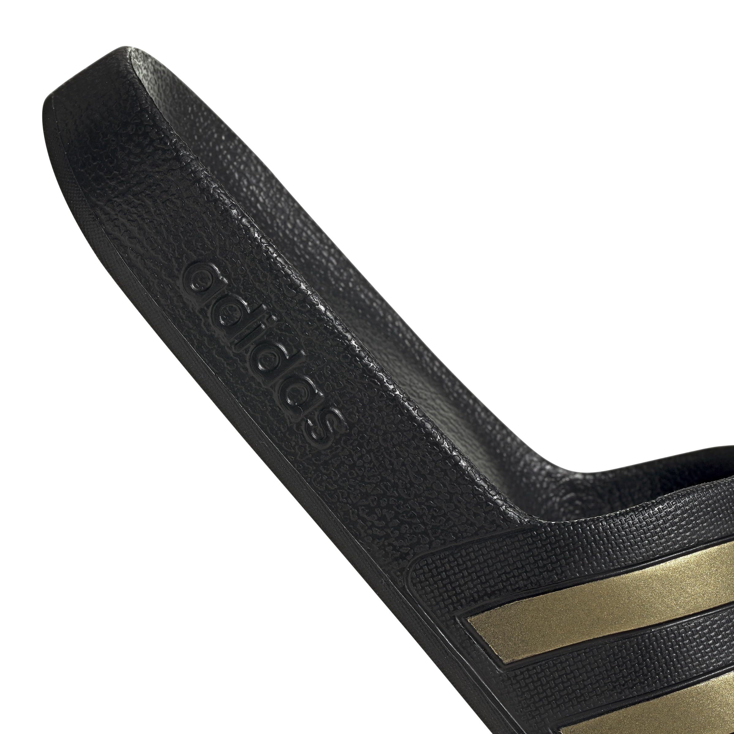 adidas Unisex Adilette Aqua Slides, Core Black/Gold Metallic/Core Black, 40.5 EU 5