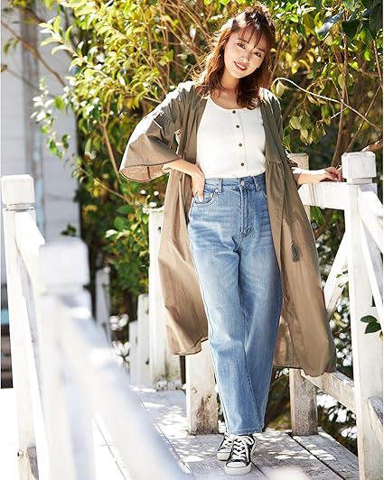 Amazon Co Jp イング Ingni カシュクール ガウンワンピース 1191 カーキ M 服 ファッション小物