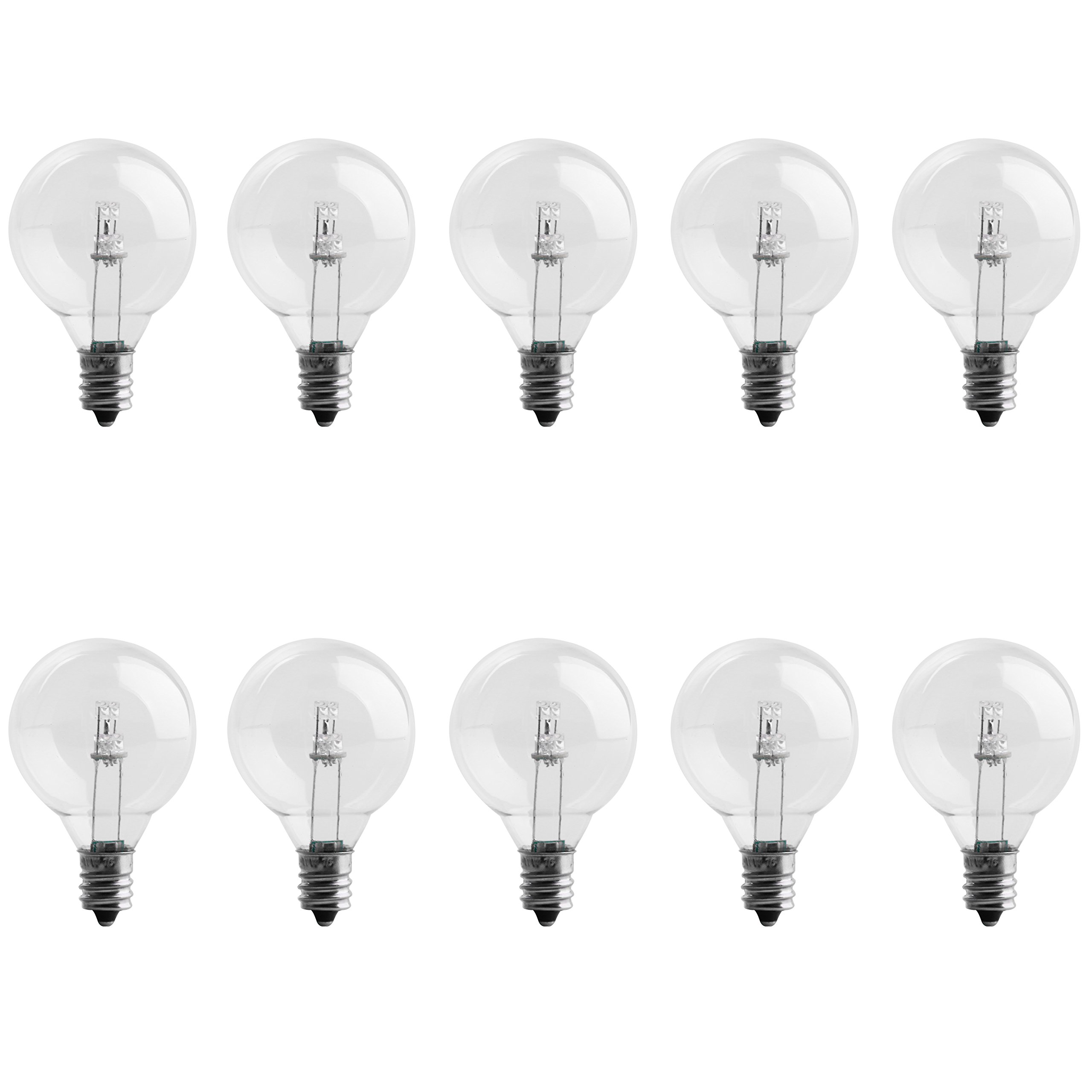 Brightown G40 LED Bulbs Clear Globe Screw Base LED Light Bulbs, 0.4W, 1