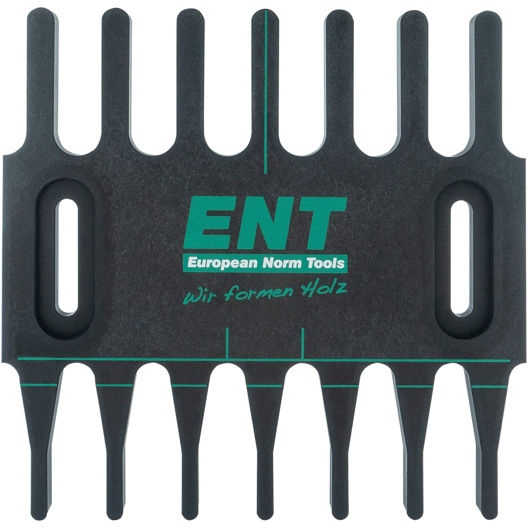 ENT 99005 inch Tine milling Template for high-Quality Tine Joints Made of Wood, Made of Heat-Resistant Plastic, Colour Black