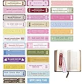 30 Pcs Romance Booklovers Club Ticket Bookmarks, Funny Bookmarks for Women Men Readers, Book Club Gifts, Reading Trackers, Dark Fantasy Romance Bookish Accessories