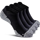 CWVLC No Show Sports Compression Socks for Men Women with Cushion (4/8 Pairs)