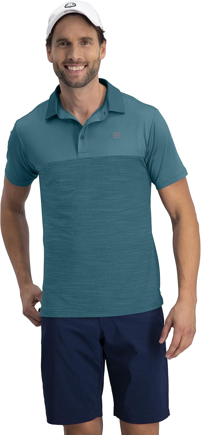 Three Sixty Six Quick Dry Golf Shirts for Men - Moisture Wicking Short-Sleeve Casual Polo Shirt : Clothing