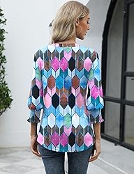 LOMON Women's 2025 Fashion Tops 3/4 Length Sleeve