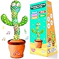 River Mill Dancing Talking Cactus Toy with Adjustable Volume, Interactive Cactus Baby Toys for 6-12, 12-18 Months, Easter Basket Stuffer for Toddlers, Gifts for 1 Year Old Girl or Boy