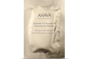 AHAVA Osmoter Concentrate Reviving Eye Patches - Hydrogel patches for youthful & rested eyes, reduces wrinkles, fatigue signs & fine lines, enhances radiance, with Osmoter X3 & Niacinamide, 6 packs