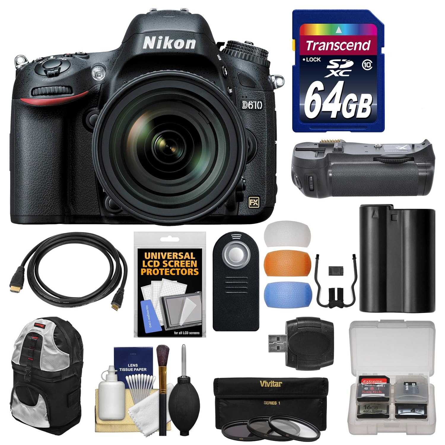 Cuerpo de la cámara réflex Digital Nikon D610 con 24 - 120 mm VR ...