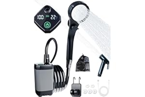 Beviliu Portable Shower, 6000mAh Rechargeable Portable Shower for Camping with USB Cable Outdoor Shower Portable Shower Head,