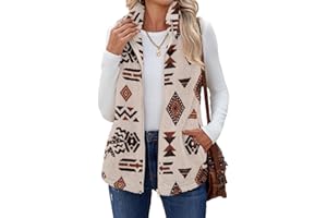 Zeagoo Vest For Women Sleeveless Sherpa Fleece Jackets Lightweight Zip Up Fall Winter Coats With Pockets