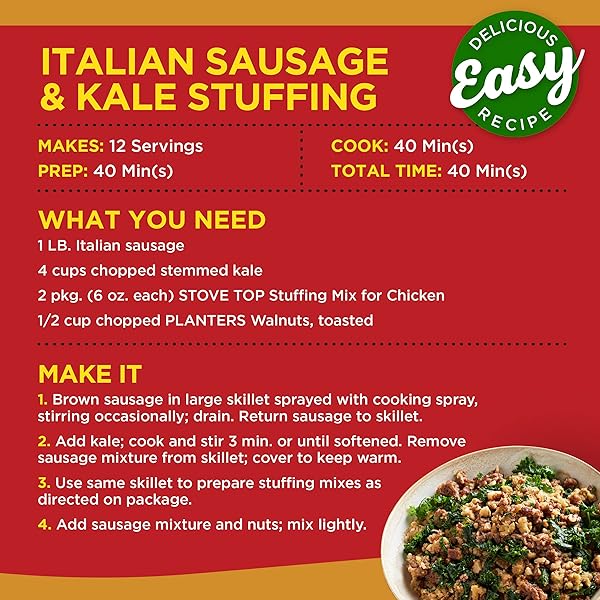 STOVE TOP STUFFING MIX, CHICKEN, 12 OUNCE BOX