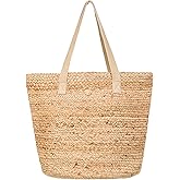 Roxy Women's Beach Tote Bag | Travel | Vacation | Straw | Lightweight | Breathable