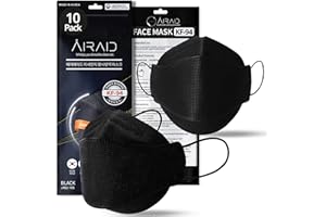 AIRAID-KF94 [Individually Wrapped] - Made in Korea, 4-Layer Filter, 3D Face Mask, Black, White, Adult and Older Teens