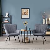 Yaheetech Modern Tub Chair Linen Fabric Armchair Grey view 5