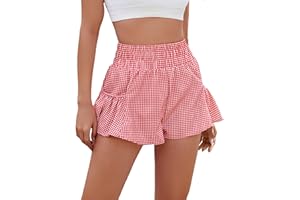 BMJL Womens High Waisted Shorts Athletic Running Shorts Workout Gym Quick Dry Flowy Shorts with Pockets