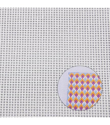 Amazon.com: Zweigart Orange Line Blank MonoDeluxe 13-Mesh White