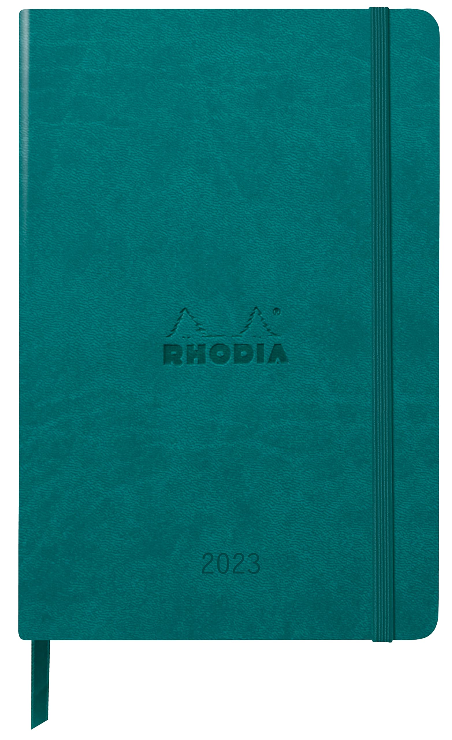RHODIA 194129C - Web planner Weekly Diary 2023 Peacock - A5 14.8x21 cm - Vertical Diary Grid - 160 pages 90g/m - Hard Cover - Rhodiatime Collection