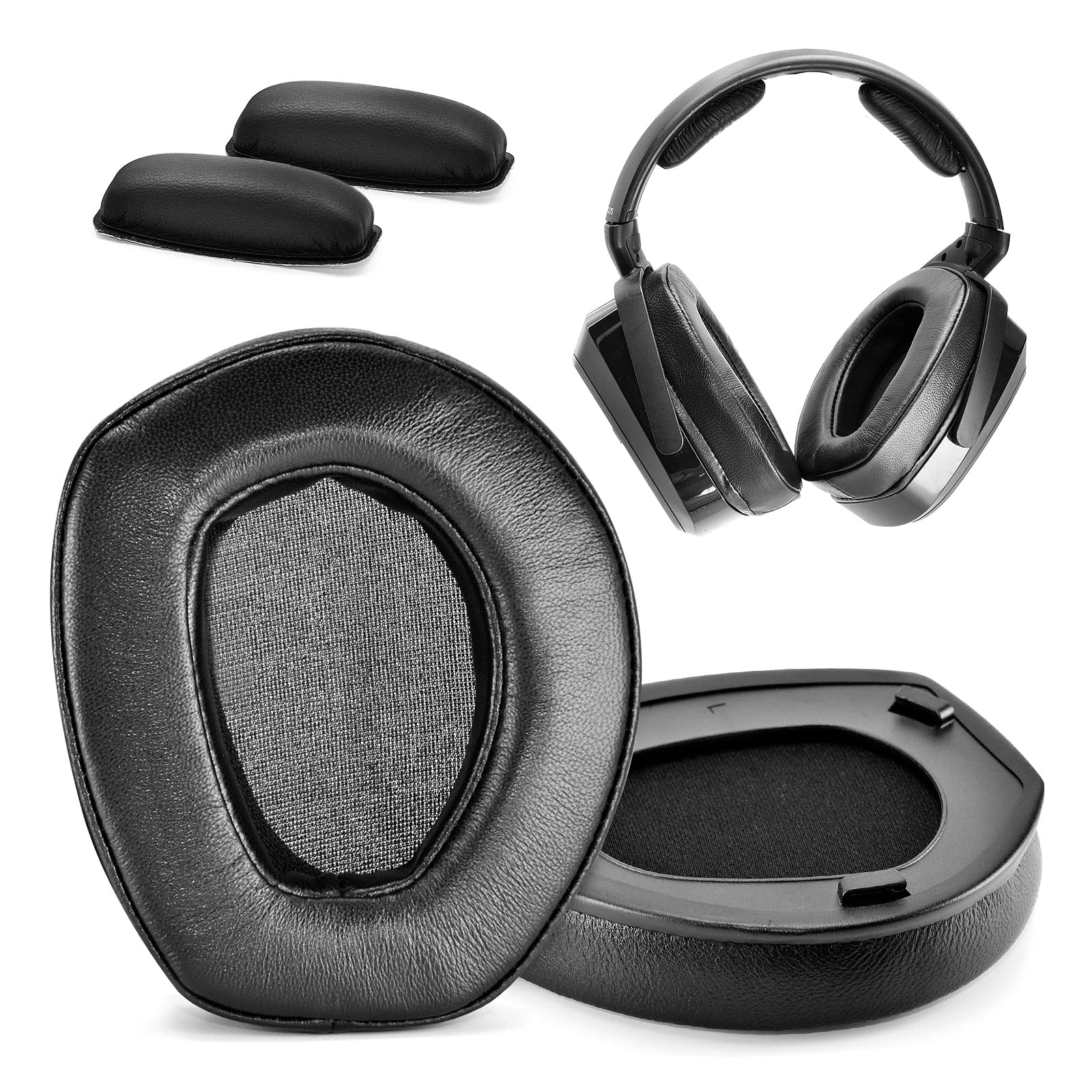 Replacement Ear Pads Cushions for Sennheiser HDR RS165 RS175 RS185 RS195 (Sheepskin)