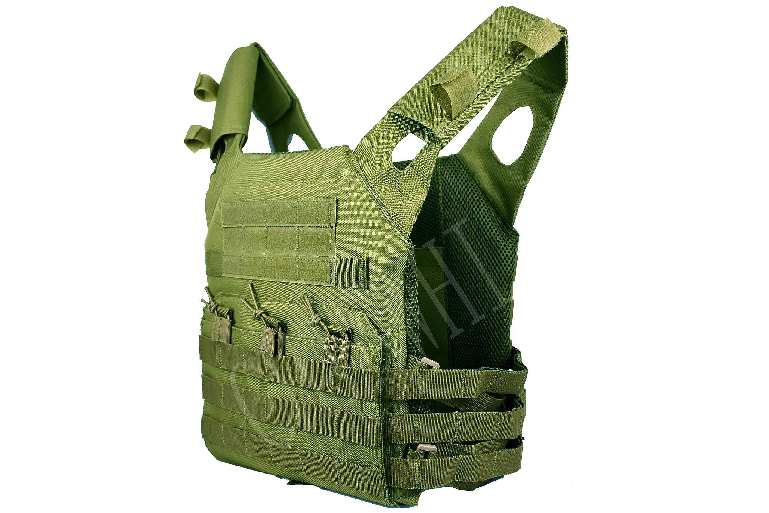QHIU Tactical Vest Camouflage Molle Plate Carrier Protection Multifunction Combat Military Vest for Airsoft Paintball CS SWAT Wargame Hunting Outdoor Sport