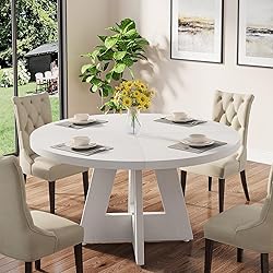 Tribesigns Round Dining Table Wood Kitchen Table