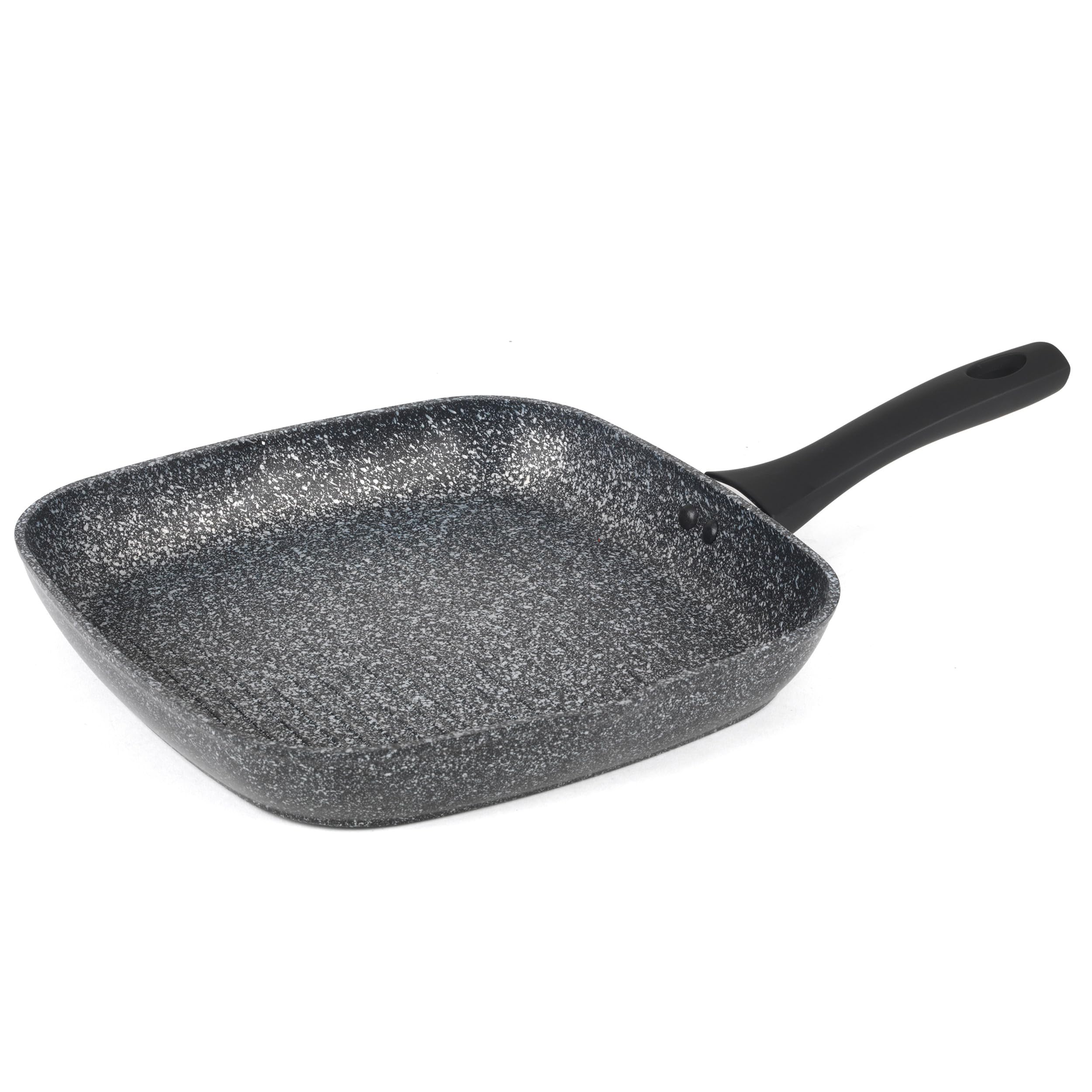 Salter Megastone 28 cm Grill Frying Pan – 10 x Tougher Non-Stick, PFOA-Free, Forged Aluminium Griddle Pan, Suitable For All Cooking Hobs, Dishwasher & Metal Utensil Safe, Soft Touch & Stay Cool Handle — image 1