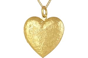 LIFETIME JEWELRY Antique Heart Locket Necklace That Holds Pictures 24k Gold Plated