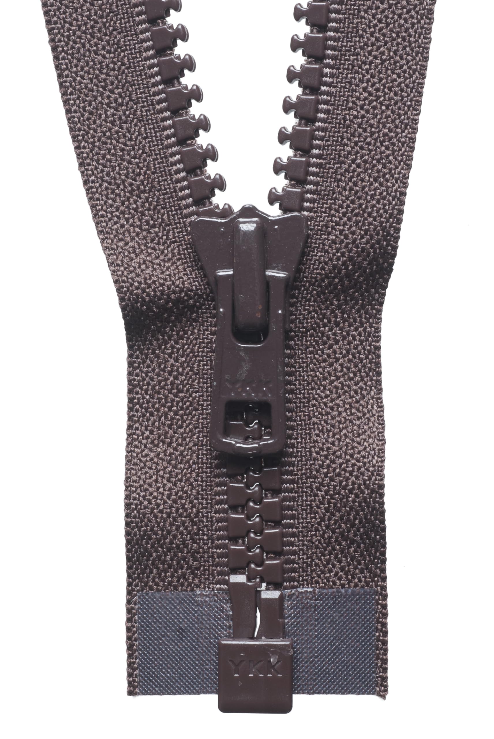YKK Open Ended Zip, No. 570 Brown, 61 cm Length โ image 1