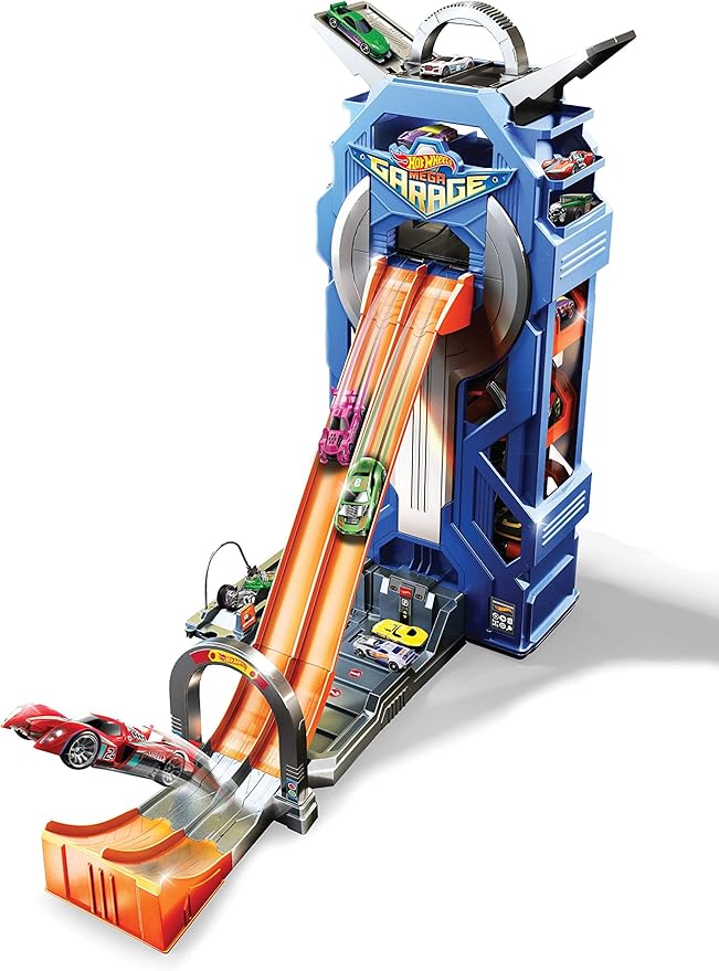 BuzzoXerex 5 Piani Garage Mmacchine per Bambini, Parcheggio Macchinine con 14 Autos e 2