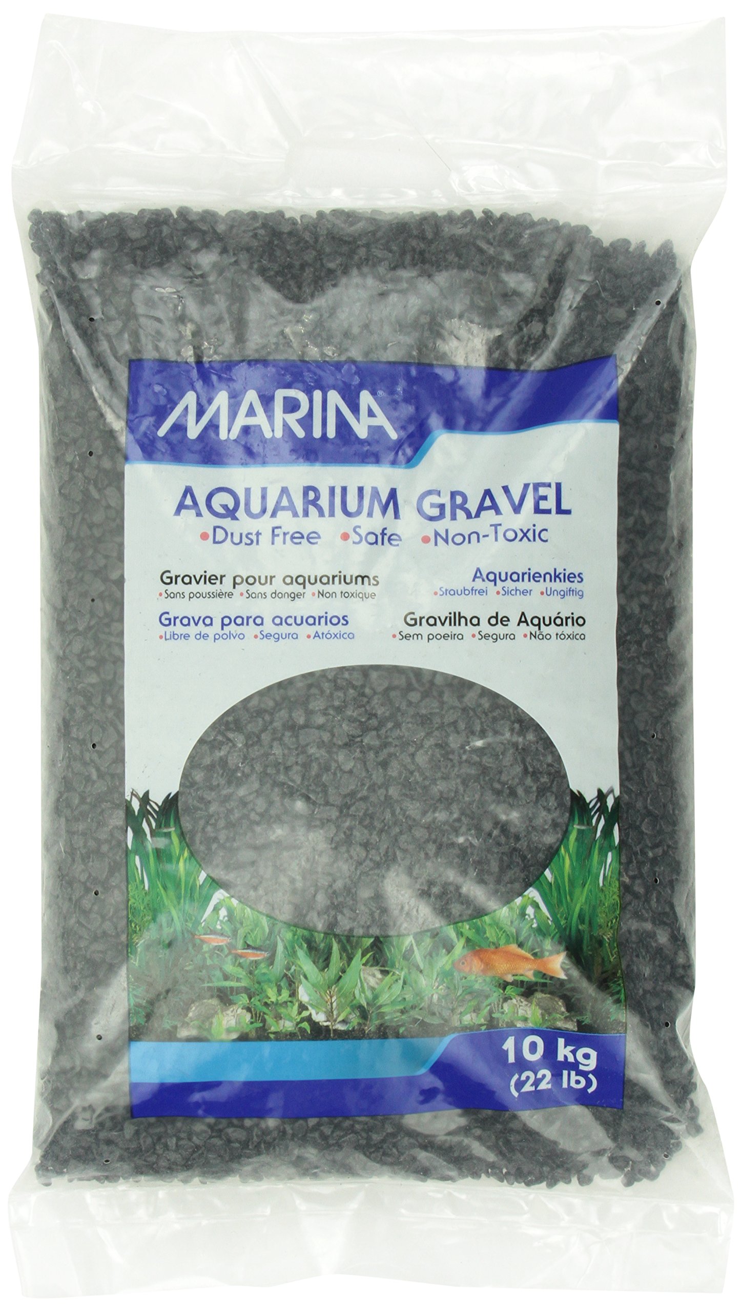 Marina Decorative Aquarium Gravel, 10 Kg, Black