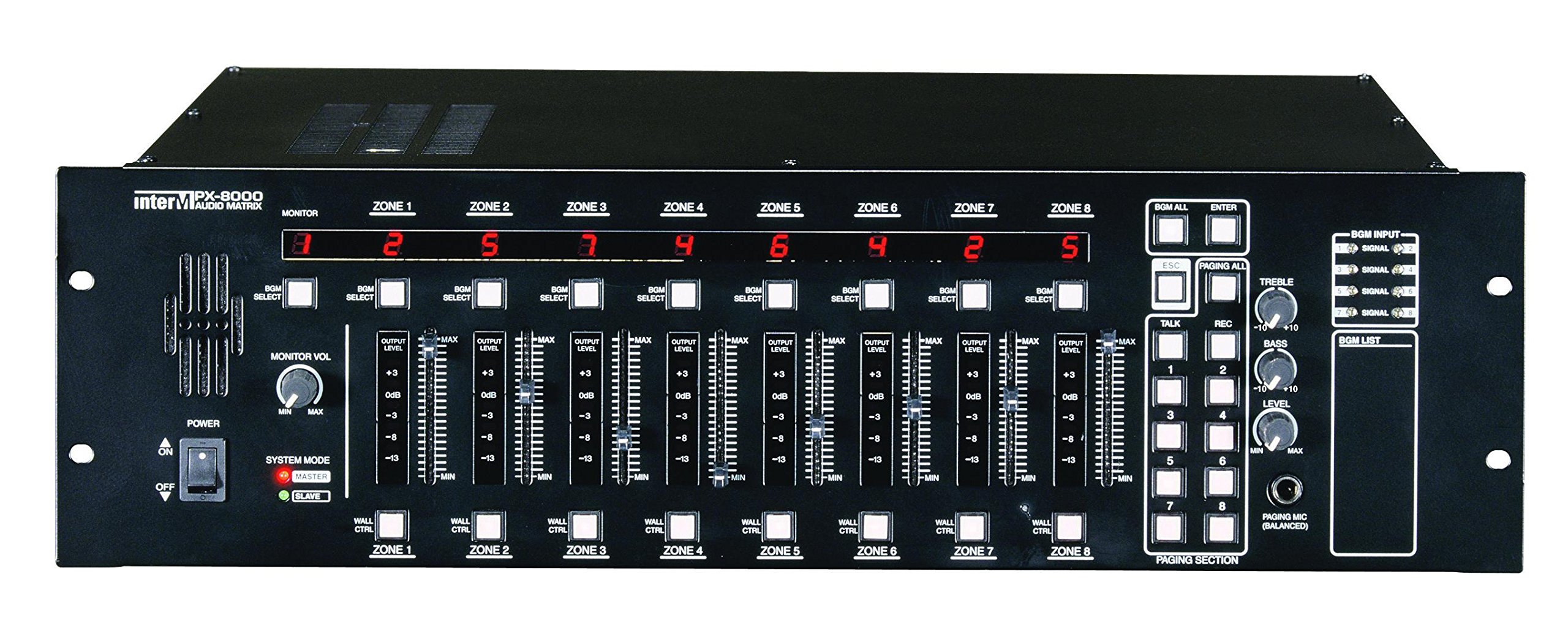 PX8000 8X8 AUDIO MATRIX CONTROLLER, PAGING MIC INPUT BUILTIN