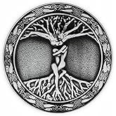 HAQUIL Celtic Tree Of Life Cowboy Round Circle Belt Buckle Stainless Steel Sliver Belt For Men Viking Western Belt