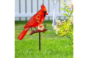 Pawatee Decorative Garden Stakes with Cardinal Design Metal Yard Decorations for Outside, Patio, Outdoor Decor, Garden, Lawn Ornaments Gifts for Women Mom and Grandma