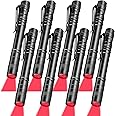 Tuanse 8 Pcs Red Light Flashlight Red LED Flashlight Red Light Pen Light Flashlight Super Bright Red Flashlight Red Torch for Astronomy, Aviation, Night Observation and More