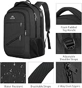 MATEIN 17 Inch Travel Backpack Water Resistant Anti Theft Laptop Daypack Black view 8