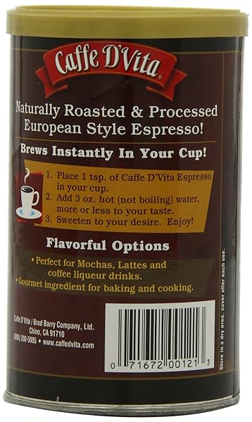 CAFFE D’VITA ESPRESSO, 3-OUNCE CANS (PACK OF 6)