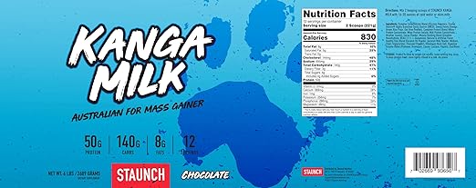 Amazon Com Staunch Kanga Milk Milk Chocolate 6lbs Mass Gainer Health Personal Care