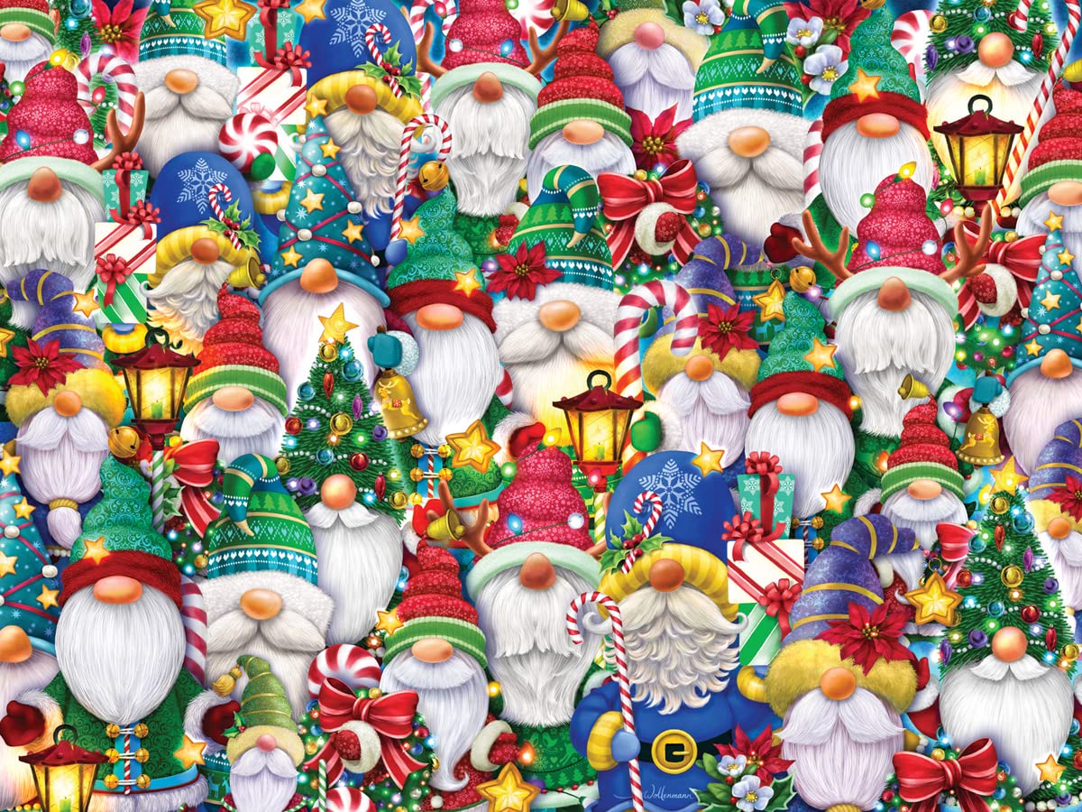 Vermont Christmas Company Christmas Gonks Jigsaw Puzzle 550 Piece