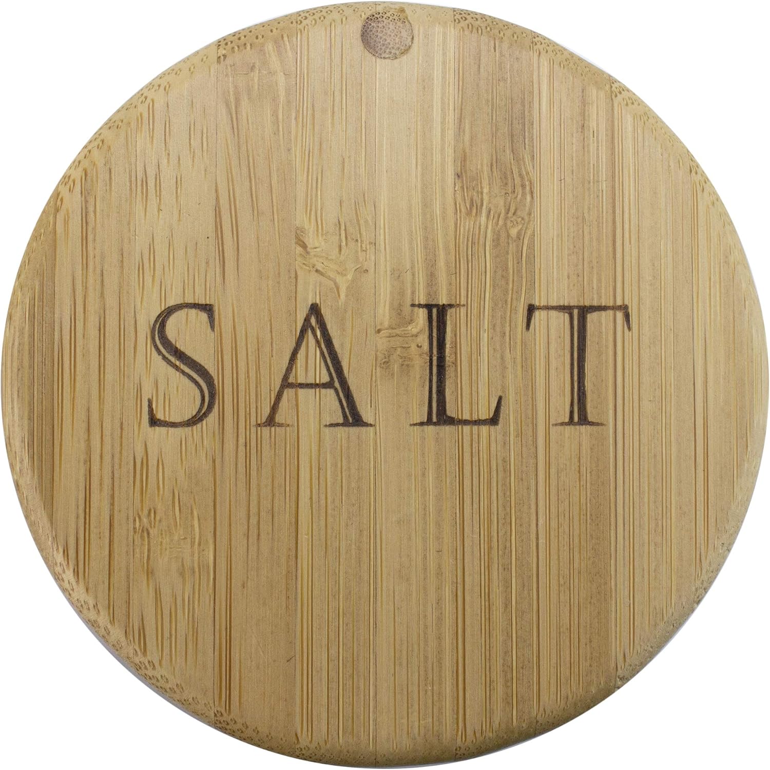 Totally Bamboo Salt Box, Bamboo Storage Box with Magnetic Swivel Lid, "Salt" Engraved on Lid: Kitchen & Dining